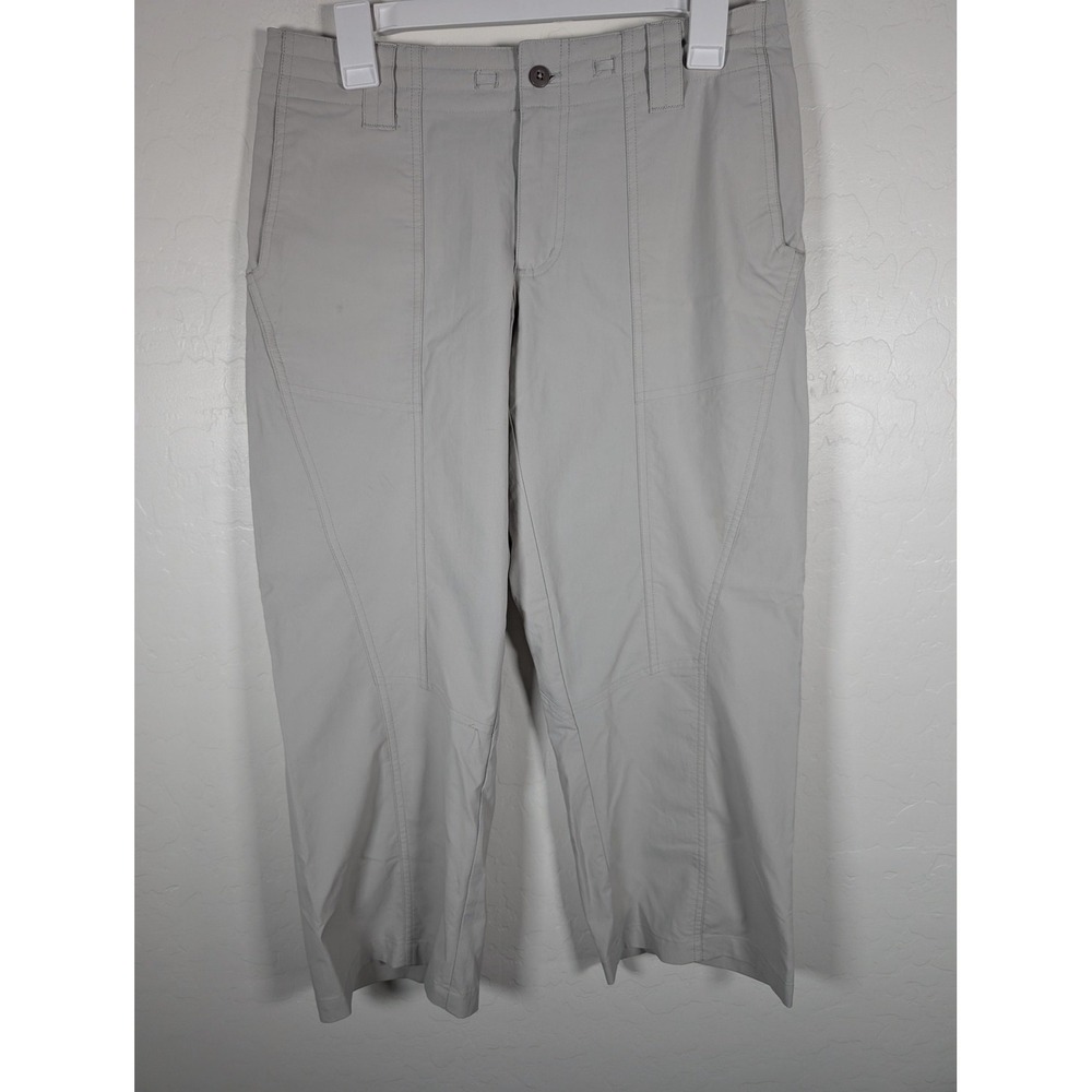 Patagonia Pants Womens 8 Gray Capri Hiking Lightweight Quick Dry Drawstring